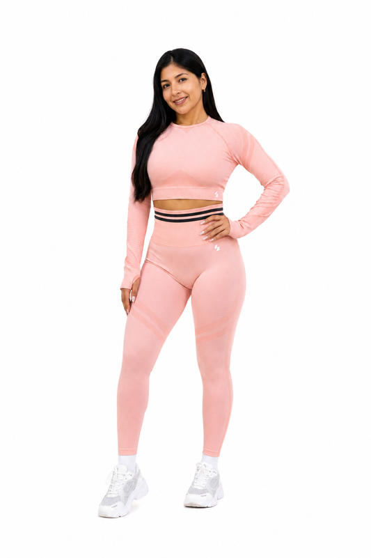 Aura Seamless Set – Peach Pink